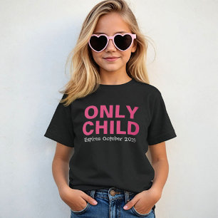 Einzelkind läuft bald ab Lustiges Rosa Große Schwe T-Shirt