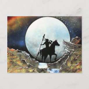 Einzelkrieger unter dem Mond Postkarte