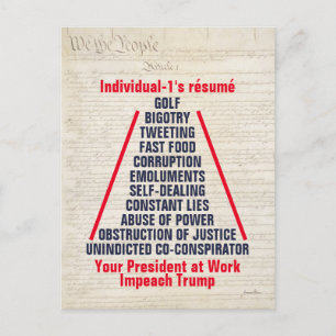Einzelne-1 Trump-Blockade im Mai 2019 Postkarte