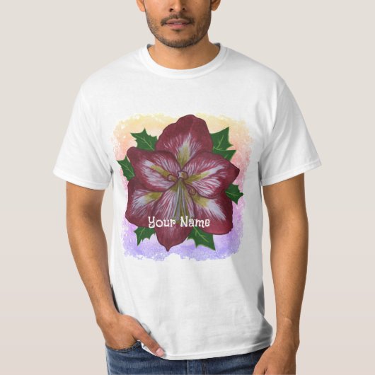 Einzelne Amaryllis T-Shirt (Vorderseite)
