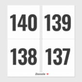 Einzelne Aufkleber mit großer Anzahl für Auktionen (Blatt)