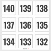 Einzelne Aufkleber mit großer Anzahl für Auktionen (Blatt)