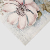 Einzelne blassrosa botanische Blumenillustration Seidenpapier (Ausschnitt)