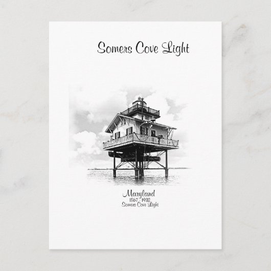 EINZELNE COVE LIGHTHOUSE - POSTCARD POSTKARTE (Vorderseite)