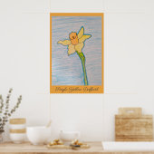 Einzelne gelbe Narzisse Poster (Küche)