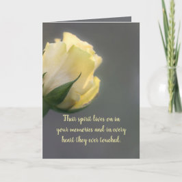 EINZELNE GELBE ROSE BEILEIDSKARTE DANKESKARTE