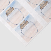 Einzelne Gläser & Küstenhintergrund-Decoupage Seidenpapier (Detail)