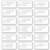 Einzelne Hochzeitgastnamen Adressen Magnolias Aufkleber (Vorderseite)