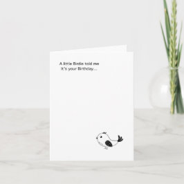 Einzelne kleine Vogelkarte, Geburtstagskarte Karte