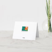 Einzelne orange Tulpe Karte (Rückseite)