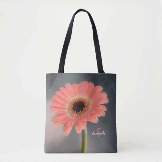 Einzelne rosa Gerbera-Tragetasche Tasche (Vorderseite)