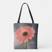 Einzelne rosa Gerbera-Tragetasche Tasche (Rückseite)