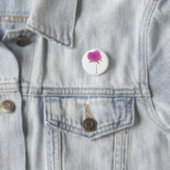 Einzelne rosa Wasserfarben-Rose Button (Beispiel)