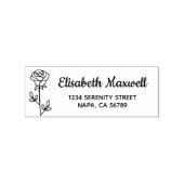 Einzelne Rosen-Rücksendeadresse Gummistempel (Prägung)