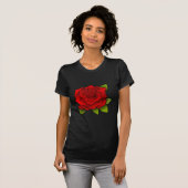 Einzelne Rote Rose T-Shirt (Vorne ganz)