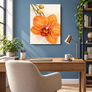 Einzelne Schmetterlings-Orchidee Botanisch Poster