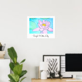 Einzelne Seerose Poster (Heimbüro)
