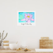 Einzelne Seerose Poster (Küche)