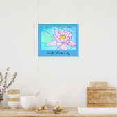 Einzelne Seerose  Poster (Küche)