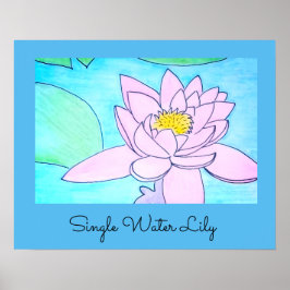 Einzelne Seerose  Poster