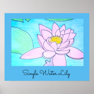 Einzelne Seerose Poster