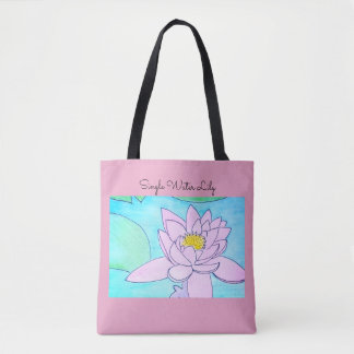 Einzelne Seerose Tasche