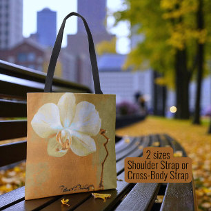 Einzelne tropische Orchideenblume Digitale Skizze Tasche