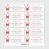 Einzelne Weihnachtskarten-Adressetiketten Aufkleber (Blatt)
