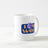 Einzelne Wolf oder Ihre Botschaft, großer orangefa Kaffeetasse (VorderseiteRechts)