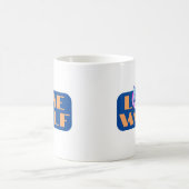 Einzelne Wolf oder Ihre Botschaft, großer orangefa Kaffeetasse (Mittel)