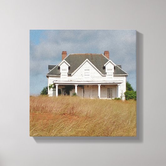Einzelne Zuhause im Feld Leinwanddruck (Vorderseite)