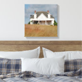 Einzelne Zuhause im Feld Leinwanddruck (Insitu (Schlafzimmer))