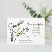 Einzelner Goldfaden Save the Date (Stehend Vorderseite)