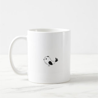 Einzelner kleiner Vogel Kaffeetasse