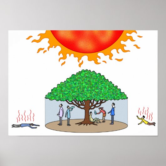 Einzelner Schattenstrahl, der das Leben erhält. Poster (Vorne)