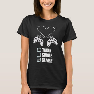 Einzelner übernommener Gamer-Beziehungs-Valentinst T-Shirt