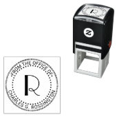 Einzelnes Initialen-Monogramm “Aus dem Büro” Permastempel (Beispiel)