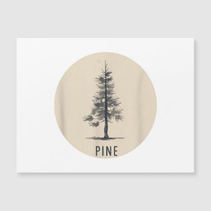 Einzelnes-Kiefernbaum-Outfit Magnetkarte