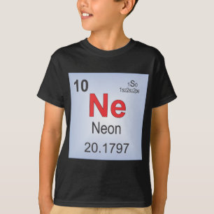 Einzelnes Neonelement des Periodensystems T-Shirt