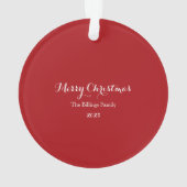 Einzelnes Poinsettien-Design Ornament (Rückseite)