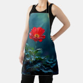 Einzelnes rotes Blüten-Fokus-Design Schürze (InSitu)