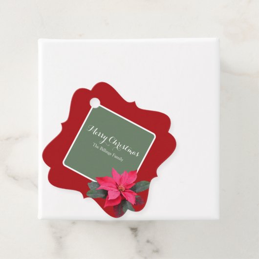 Einzelnes Weihnachtsstern-Design mit anpassbarem T Geschenkanhänger (Beispiel)