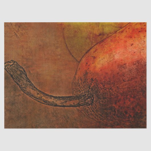 Einzelpear Fruchtmalerei Seidenpapier (Vorderseite)