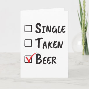 Einzelperson Beziehungslos Bierliebhaber Beziehung Karte