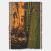 Einzelpferd bei Sonnenuntergang Decke (Vorderseite Vertikal)