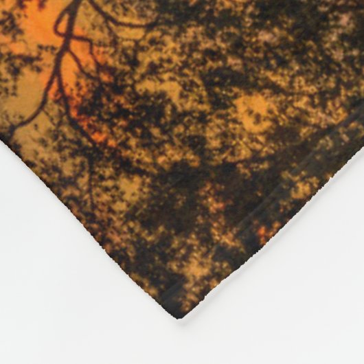 Einzelpferd bei Sonnenuntergang Fleecedecke (Ecke)