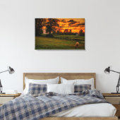 Einzelpferd bei Sonnenuntergang Leinwanddruck (Insitu (Schlafzimmer))
