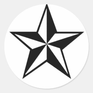 Einzelsternaufkleber Runder Aufkleber