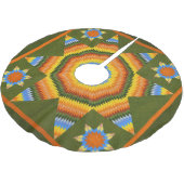 Einzelsternquilt Polyester Weihnachtsbaumdecke (Schrägansicht)