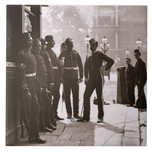 EinziehenSergeants in Westminster, 1876-77 (Holz Fliese (Vorderseite)